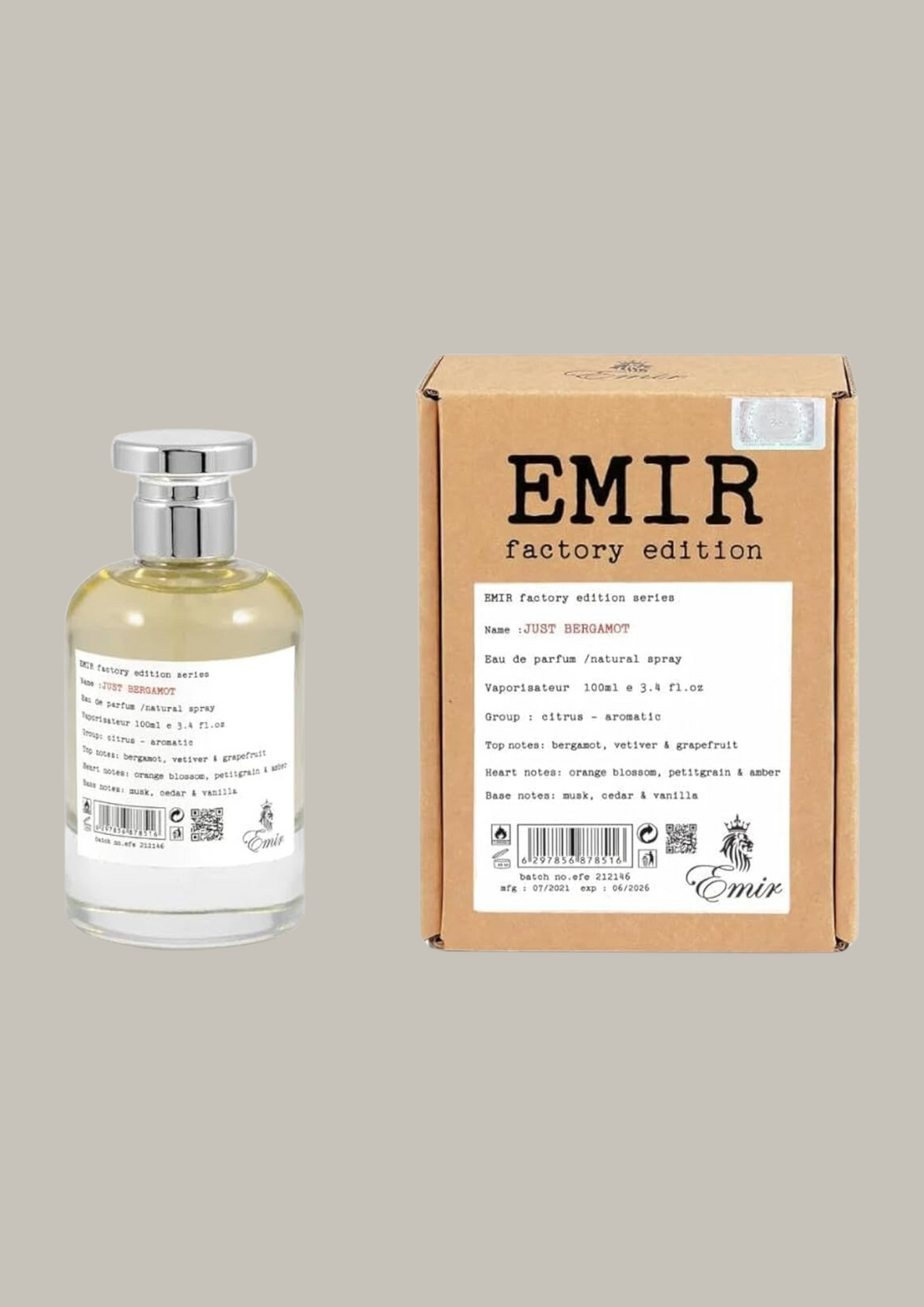 &lt;tc&gt;Eau de Parfum&lt;/tc&gt; &lt;tc&gt;Just&lt;/tc&gt; Bergamot - Emir 100 ML