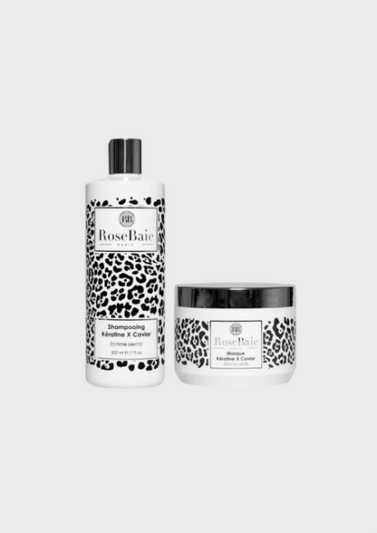 ROSE BAIE Kératine et Caviar - Pack Shampoing et masque 2x500ml